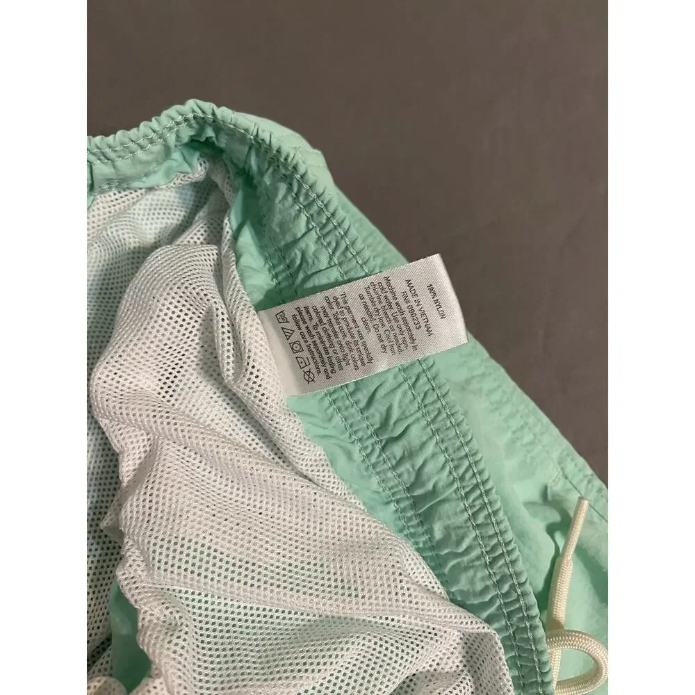 PacSun Swim Trunks Mens XL Mint Green Solid Drawstring Excellent Condition